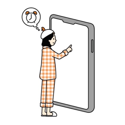 女性がスマートフォンを操作しています