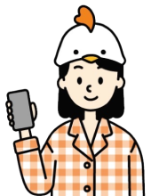 イラスト：女性がスマートフォンを持っています